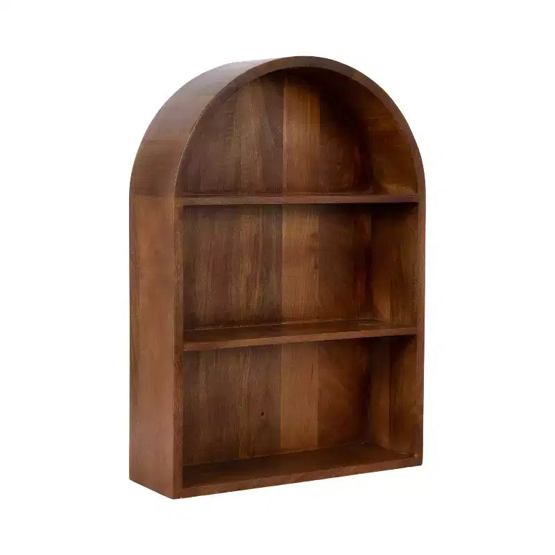Kate & Laurel All Things Decor 18"x26" Arcott Arch Wall Shelf Walnut Brown