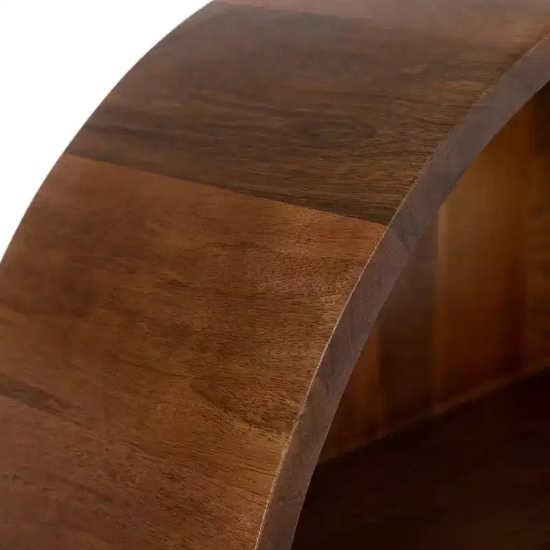 Mensola da Parete ad Arco Geometrico 18"x26" – Marrone Noce