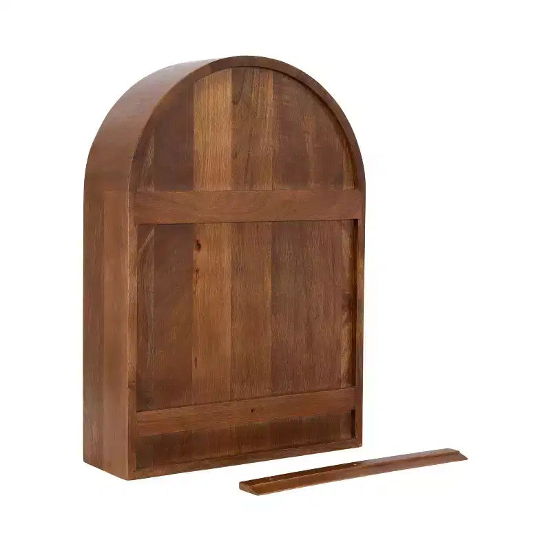 Mensola da Parete ad Arco Geometrico 18"x26" – Marrone Noce