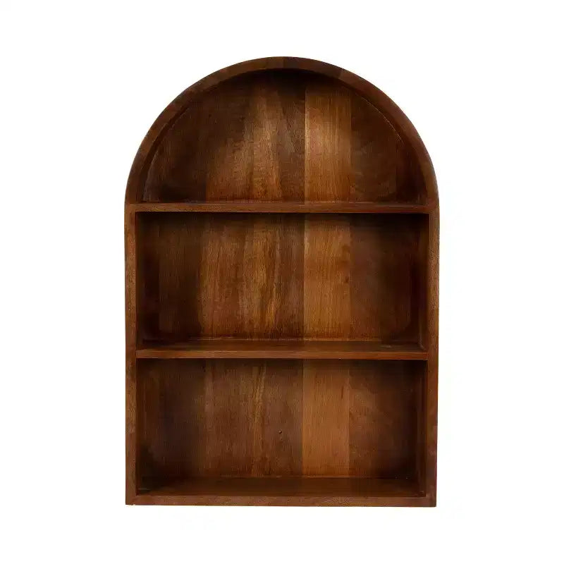 Mensola da Parete ad Arco Geometrico 18"x26" – Marrone Noce