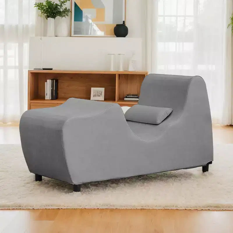 Sedia a sdraio da yoga in velluto per adulti, telaio pieghevole per esercizi, stretching e relax, 58,42 cm L x 139,7 cm P x 78,74 cm H