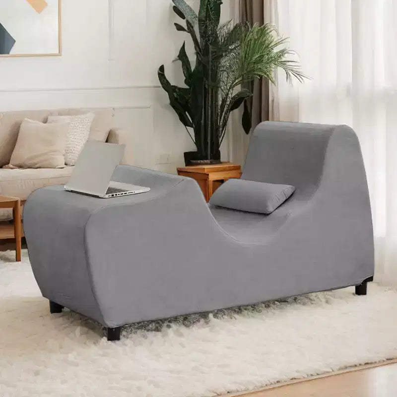 Sedia a sdraio da yoga in velluto per adulti, telaio pieghevole per esercizi, stretching e relax, 58,42 cm L x 139,7 cm P x 78,74 cm H