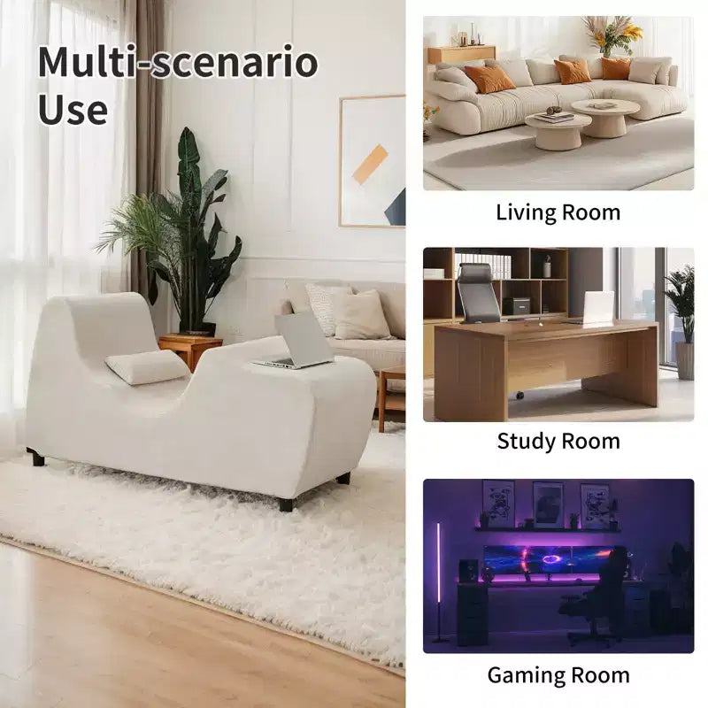 Sedia a sdraio da yoga in velluto per adulti, telaio pieghevole per esercizi, stretching e relax, 58,42 cm L x 139,7 cm P x 78,74 cm H