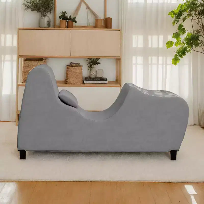 Sedia a sdraio da yoga in velluto per adulti, telaio pieghevole per esercizi, stretching e relax, 58,42 cm L x 139,7 cm P x 78,74 cm H