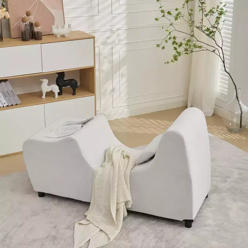 Sedia a sdraio da yoga in velluto per adulti, telaio pieghevole per esercizi, stretching e relax, 58,42 cm L x 139,7 cm P x 78,74 cm H