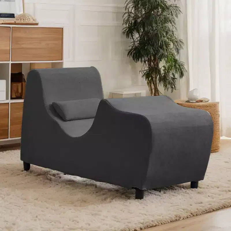 Sedia a sdraio da yoga in velluto per adulti, telaio pieghevole per esercizi, stretching e relax, 58,42 cm L x 139,7 cm P x 78,74 cm H