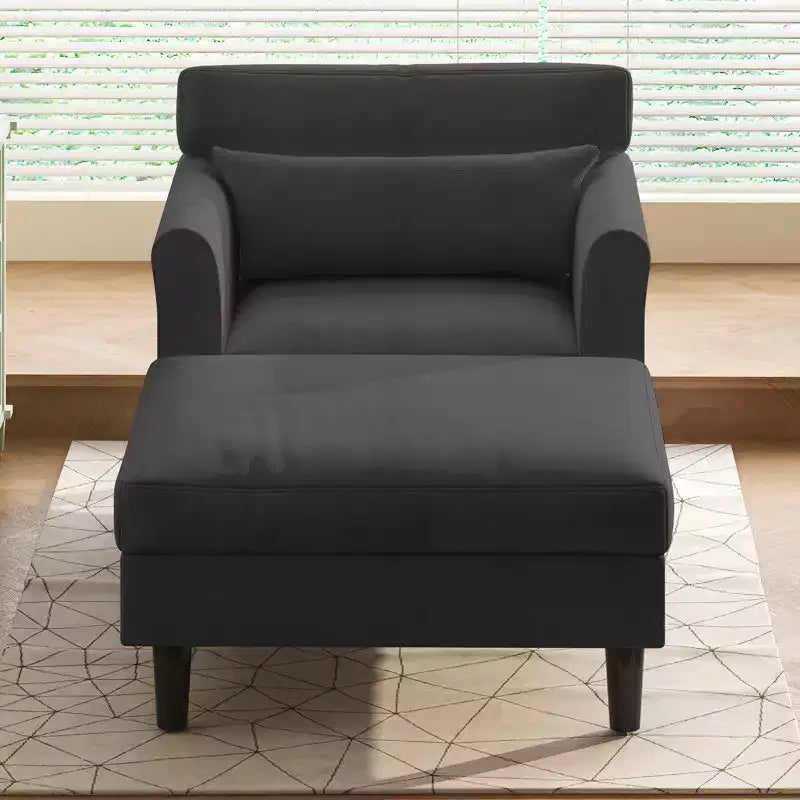 Chaise longue divano da 94 cm in velluto ghiaccio per soggiorno, camera da letto e piccoli spazi - Colori multipli