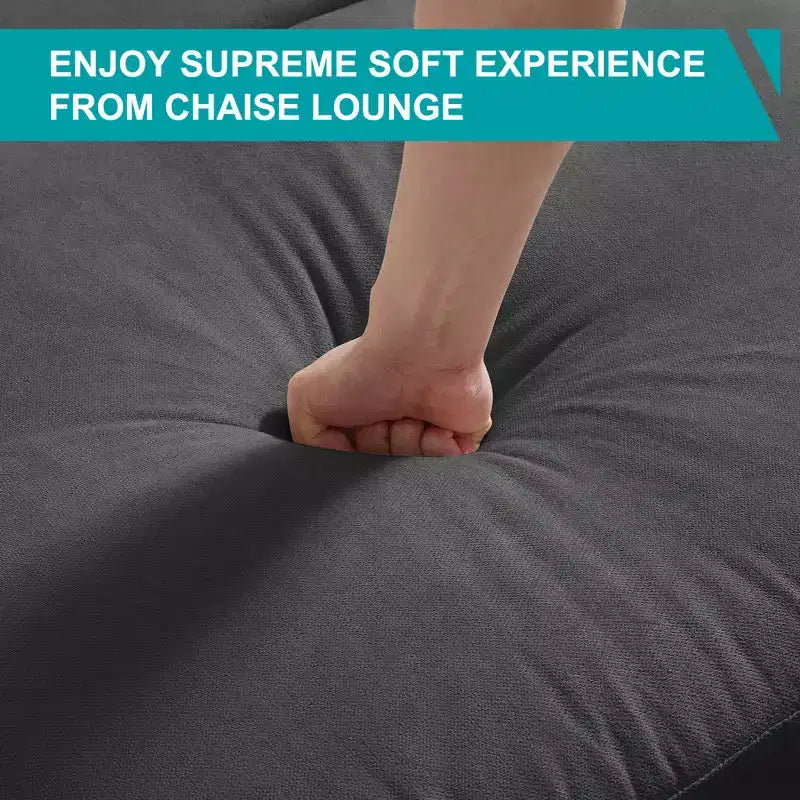 Chaise longue divano da 94 cm in velluto ghiaccio per soggiorno, camera da letto e piccoli spazi - Colori multipli