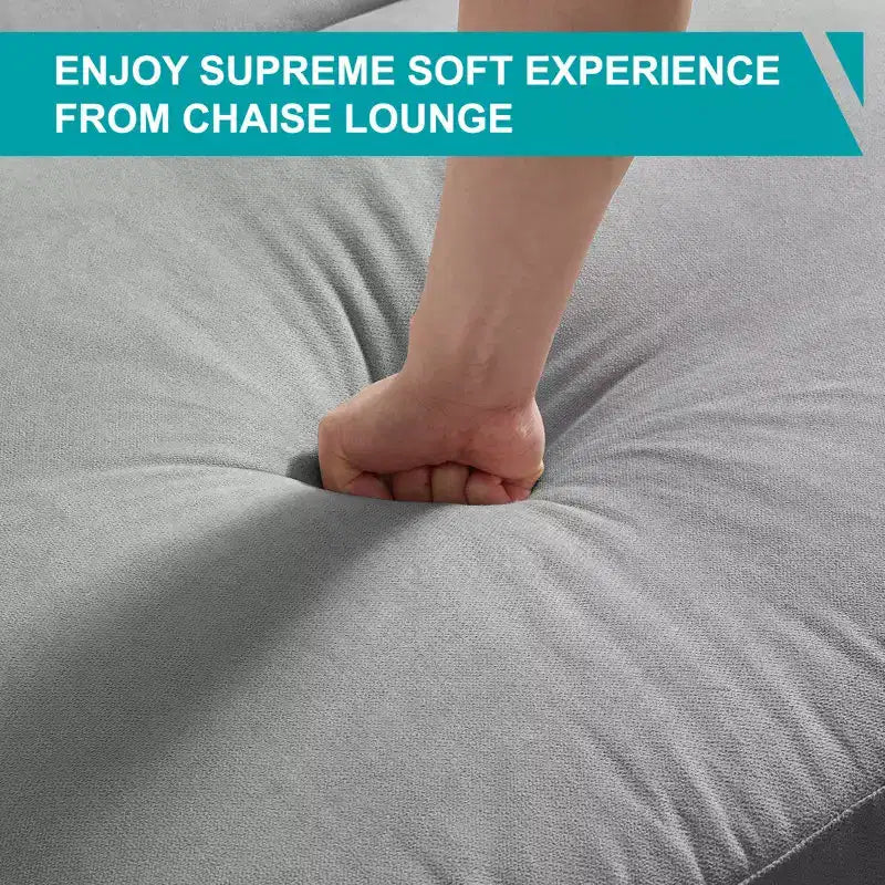 Chaise longue divano da 94 cm in velluto ghiaccio per soggiorno, camera da letto e piccoli spazi - Colori multipli