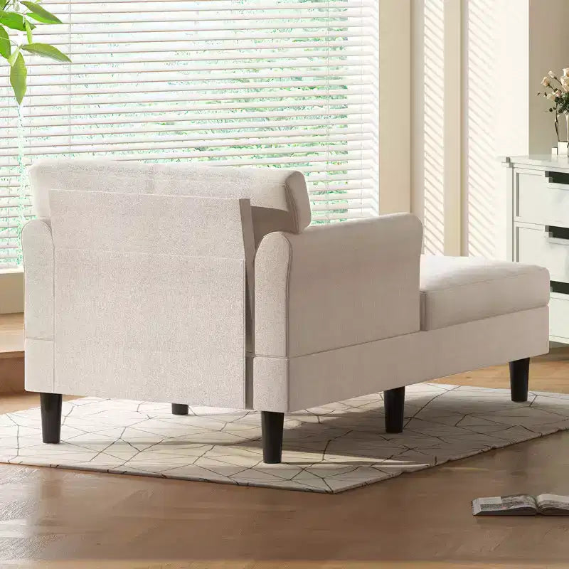 Chaise longue divano da 94 cm in velluto ghiaccio per soggiorno, camera da letto e piccoli spazi - Colori multipli