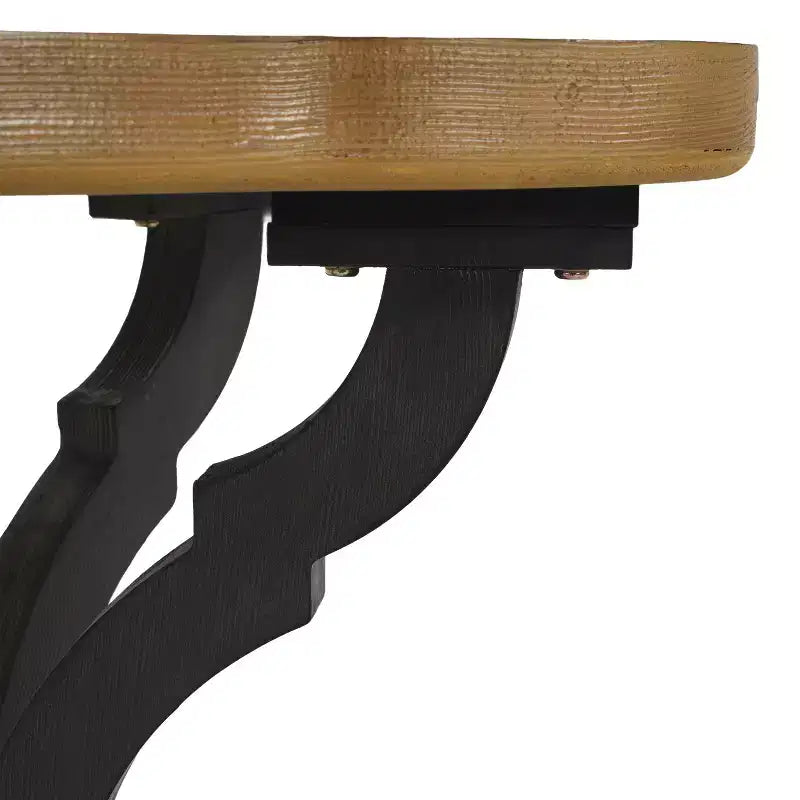 Tavolino laterale vintage a clessidra in legno massello, tavolino da salotto e camera da letto con piano rotondo, 40 cm L x 61 cm H