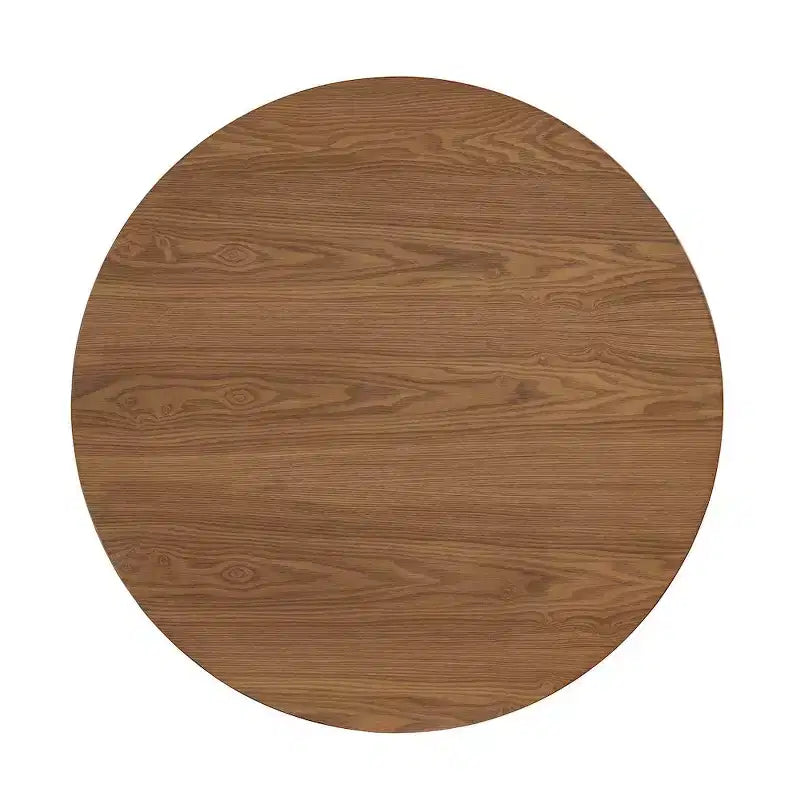 Tavolo Rotondo da Pub Altezza Bar, Struttura in Metallo Grigio Ardesia con Piano in Legno di Rovere, 2 Posti, 76 cm L x 107 cm H