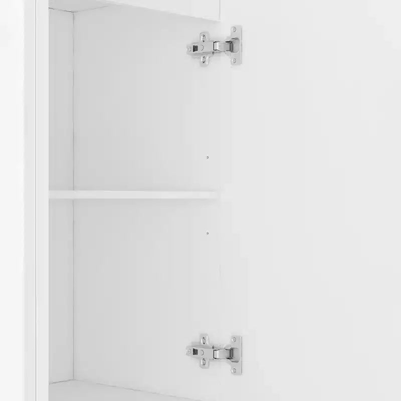 Madia Credenza a Colonna con Ante Scanalate e Spazio Contenitore