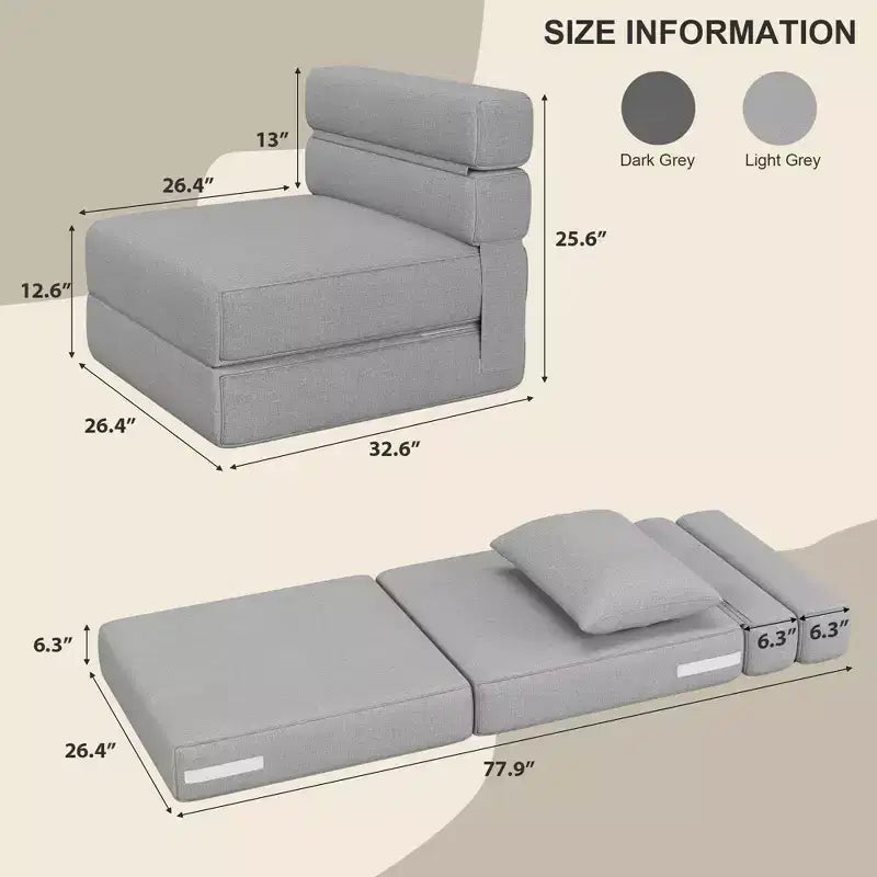 Divano Letto Pieghevole da Pavimento in Memory Foam