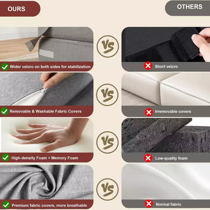 Divano Letto Pieghevole da Pavimento in Memory Foam