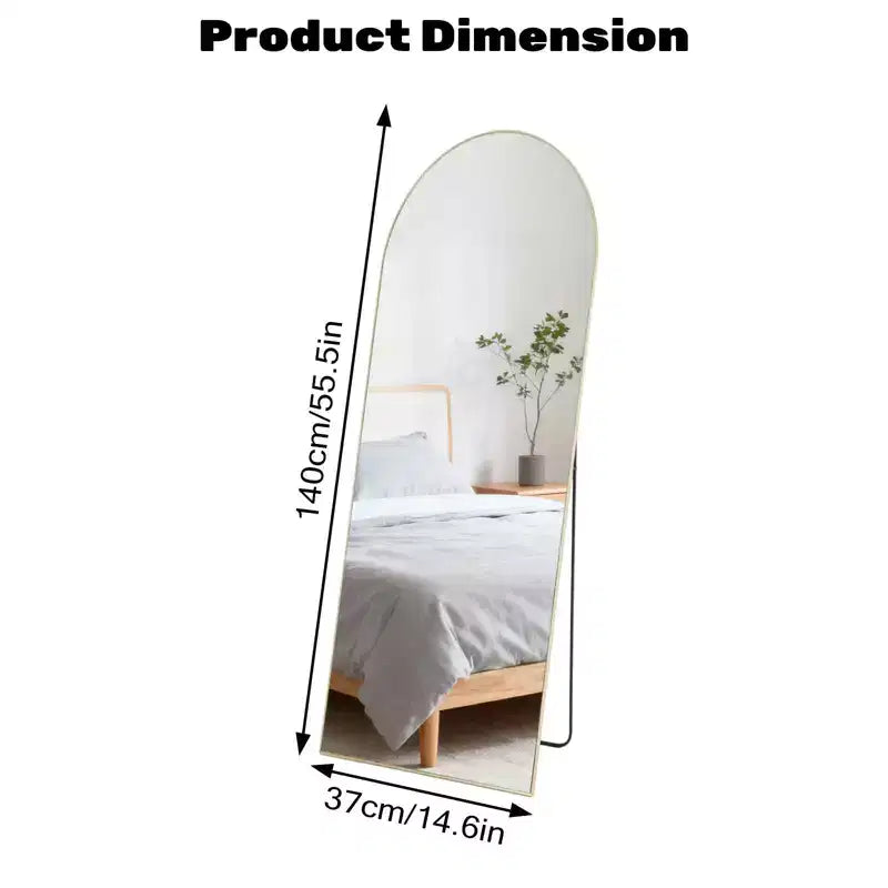 Specchio a figura intera da pavimento, 56"x15" rettangolare, specchio a corpo intero