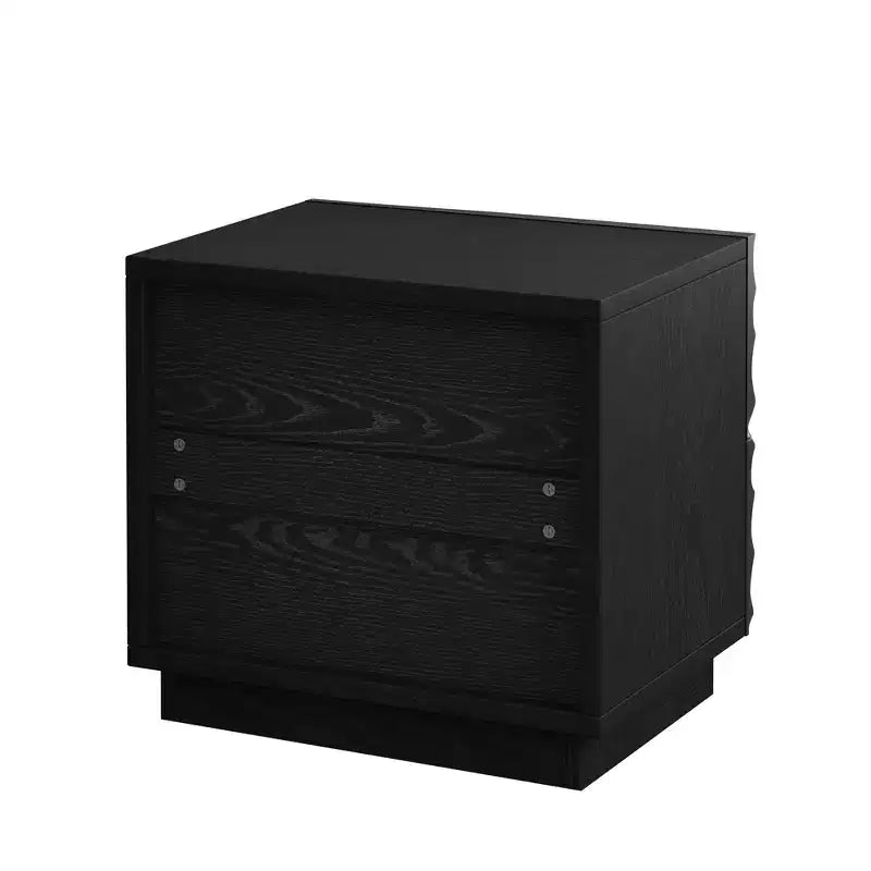 Comodino moderno in legno con 2 cassetti, 59,9 cm L x 40 cm P x 57,6 cm A