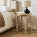 Tavolino stile rustico con ripiano effetto marmo
