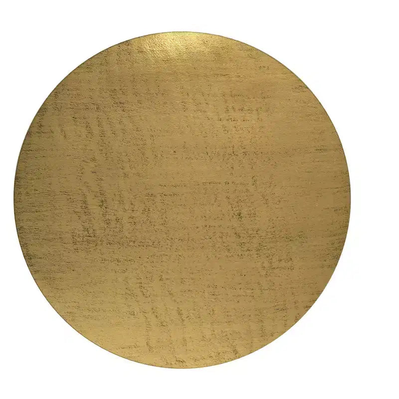 Tavolino rotondo in metallo con motivo Boho Morse, 15"L x 20"H - Ottone anticato, completamente assemblato
