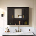 GDFStudio Carla 35 Wall Mounted Medicine Cabinet with High-Define Mirror, 8 Shelves and 3 Doors