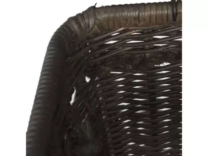 Cesto portabiancheria in vimini di rattan con coperchio